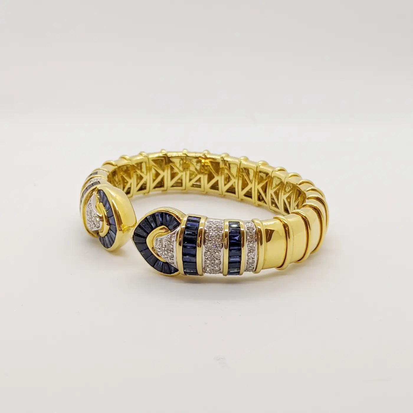 Sapphire Meeting Hearts Cuff