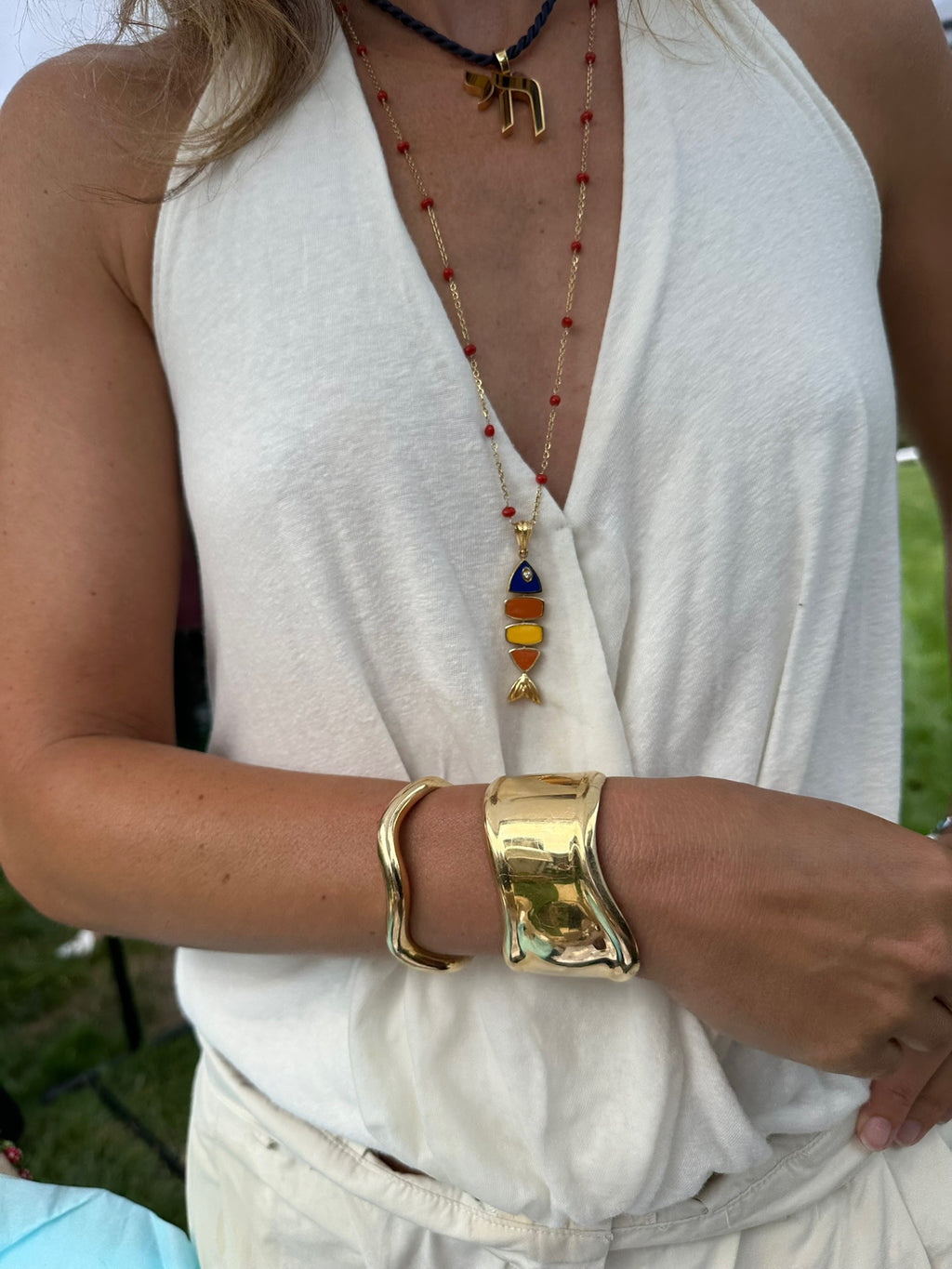 Enamel Fortune Fish Pendant