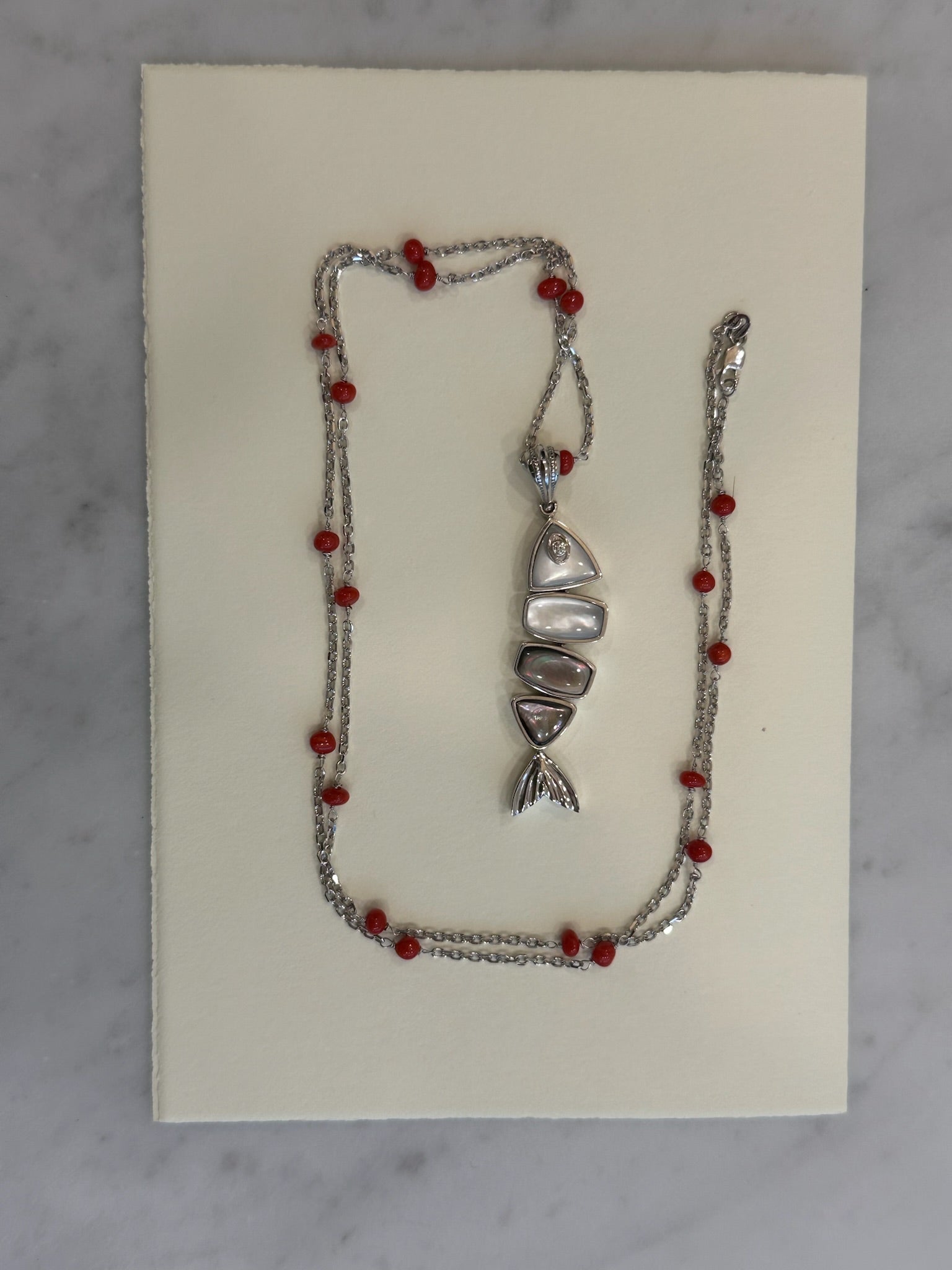 Stone Fortune Fish Pendant