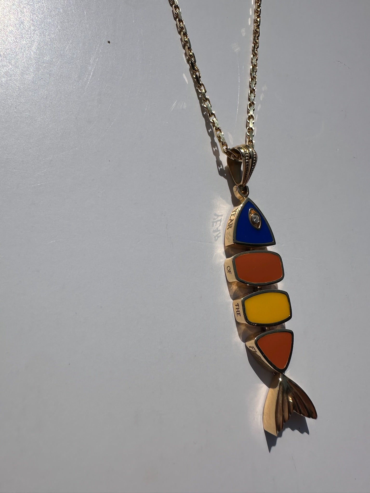 Enamel Fortune Fish Pendant