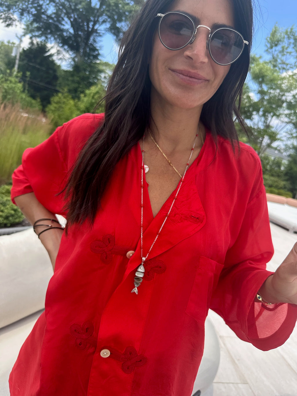 Stone Fortune Fish Pendant