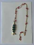 Stone Fortune Fish Pendant