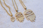 Grand Golden Hamsa with Diamonds