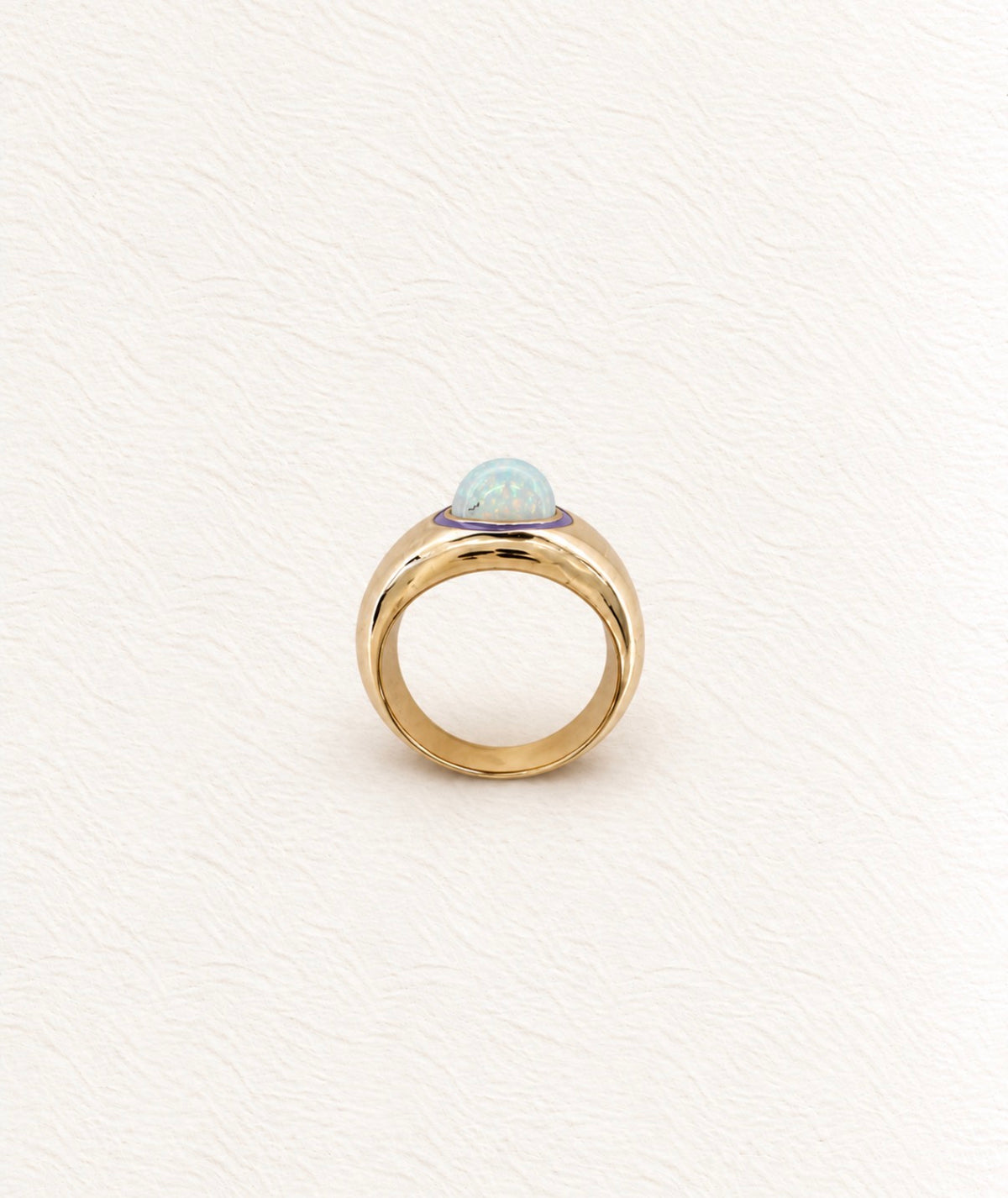 Opal Gypsy Ring with Enamel Detail