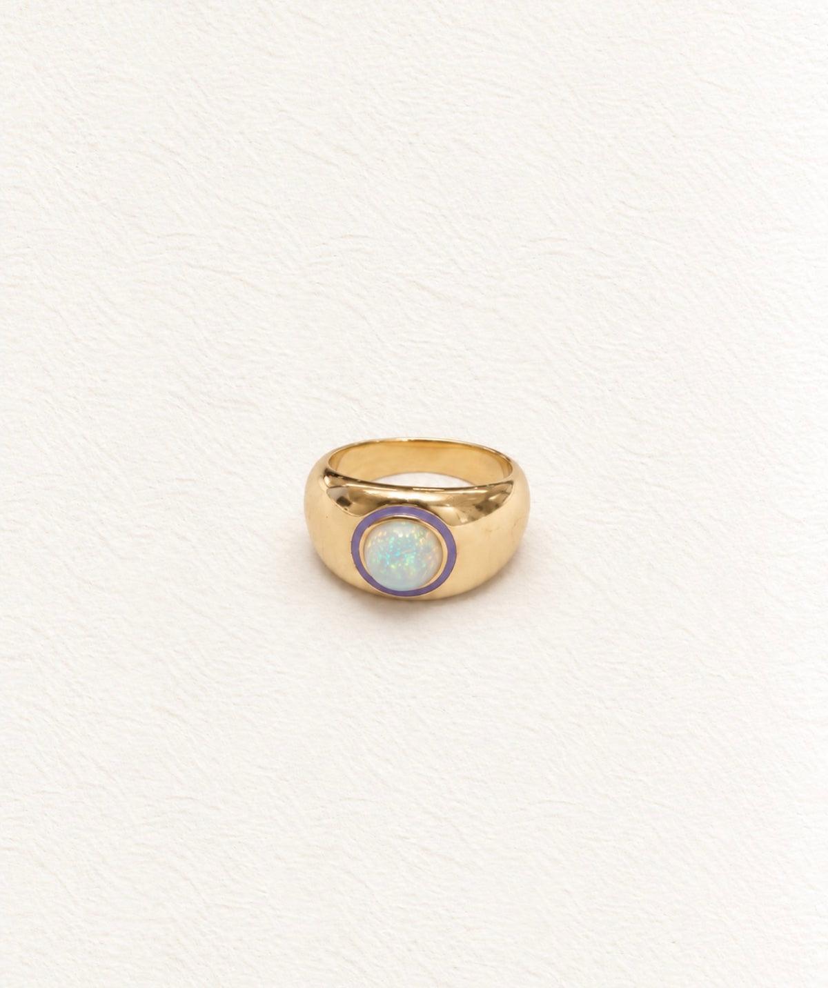 Opal Gypsy Ring with Enamel Detail