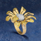 Gold Daisy Flower Ring