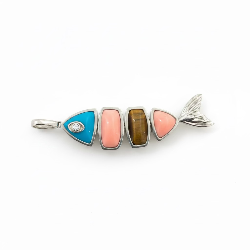The Inlay Fortune Fish - Desert Rose