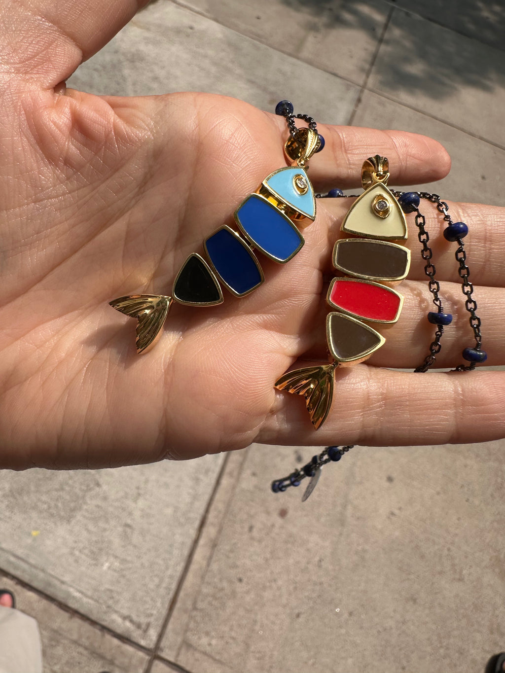 Enamel Fortune Fish Pendant