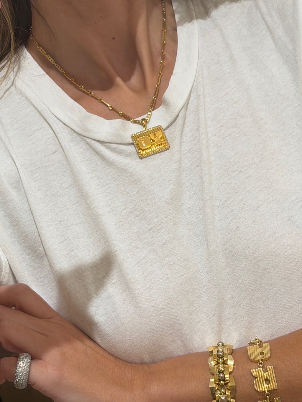 OY Grandpa Plate Pendant