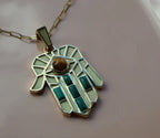 Tiger's Eye Guardian Hamsa