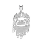 White Golden Hamsa with Diamonds