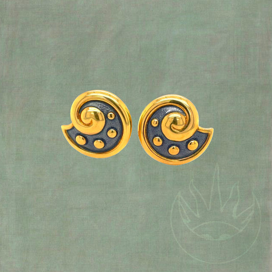 Guilloché Seashell Earrings