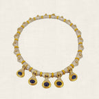 Blue Sapphire Cabachon Necklace