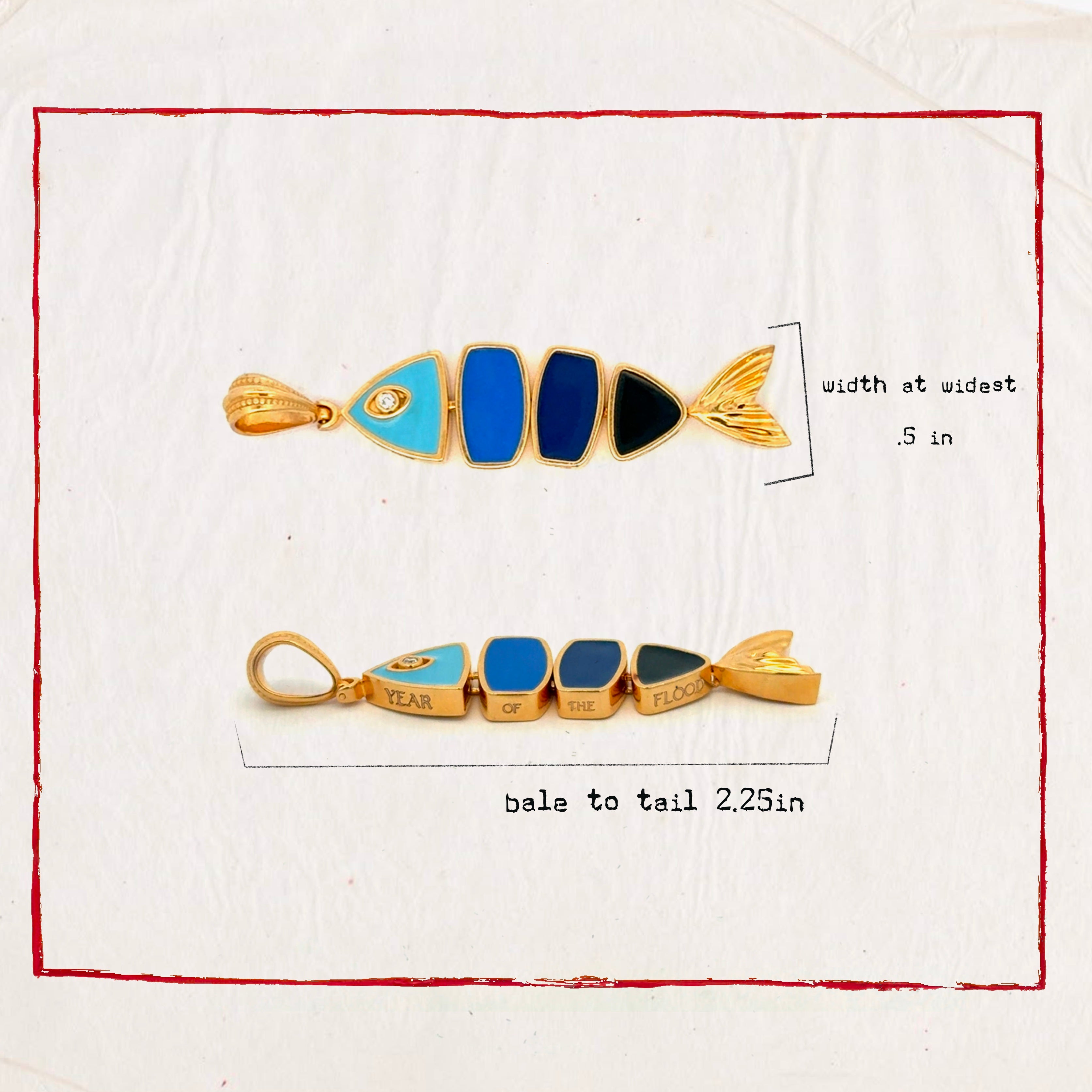 Enamel Fortune Fish Pendant