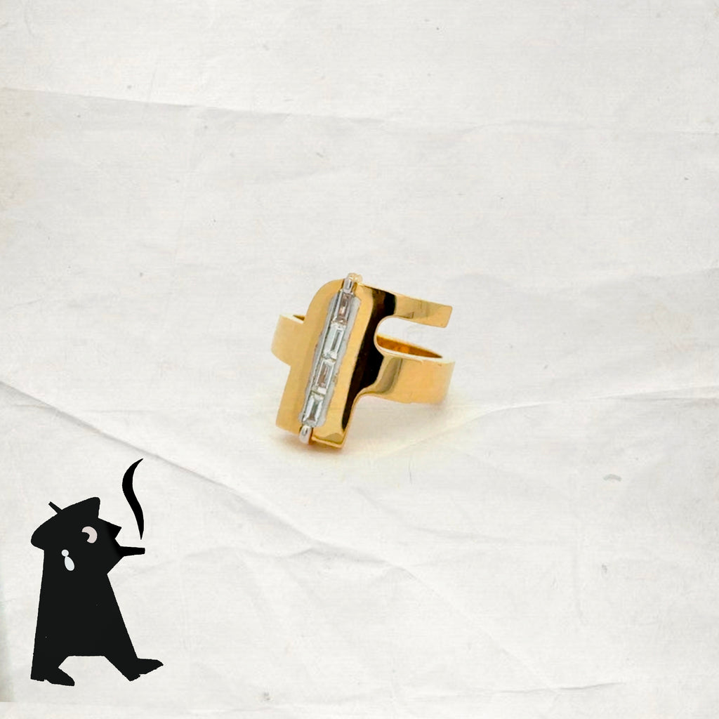 Flood Letter Ring