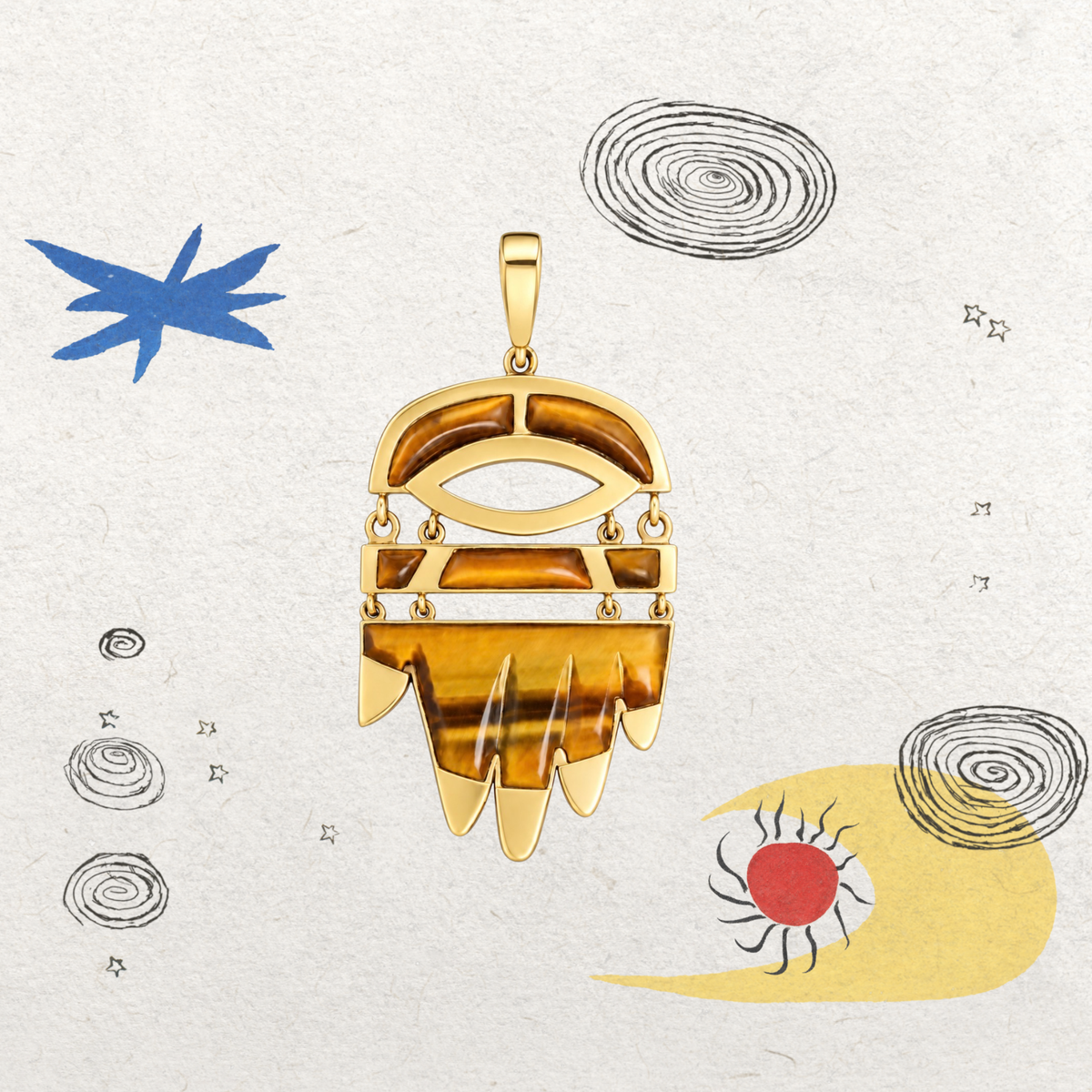 Tiger's Eye Hamsa