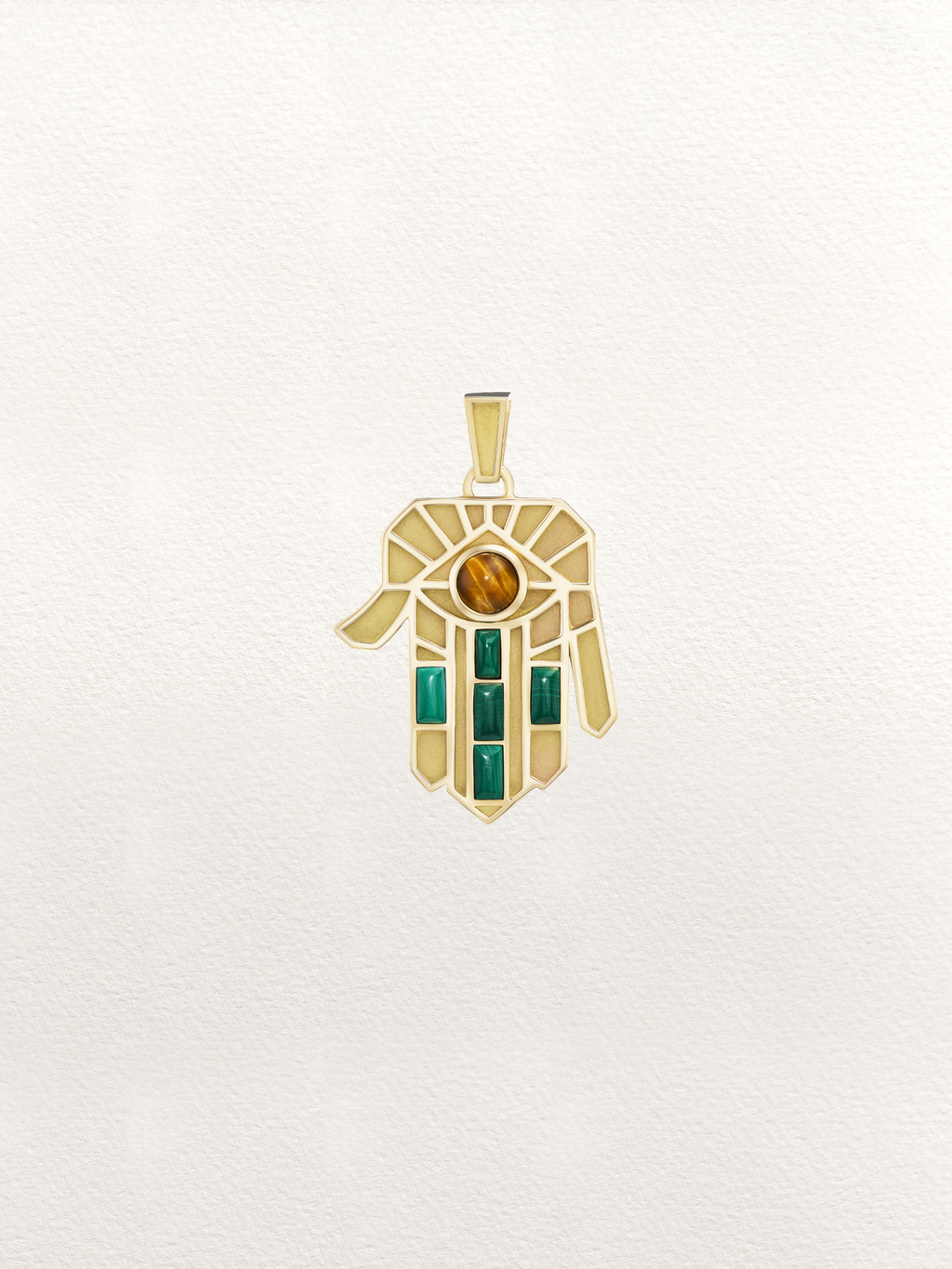 Tiger's Eye Guardian Hamsa