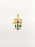 Tiger's Eye Guardian Hamsa