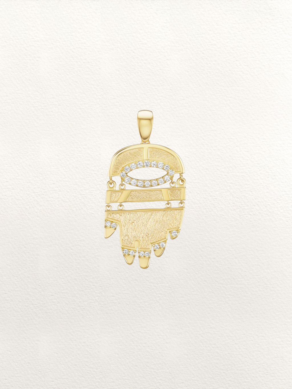 Grand Golden Hamsa with Diamonds