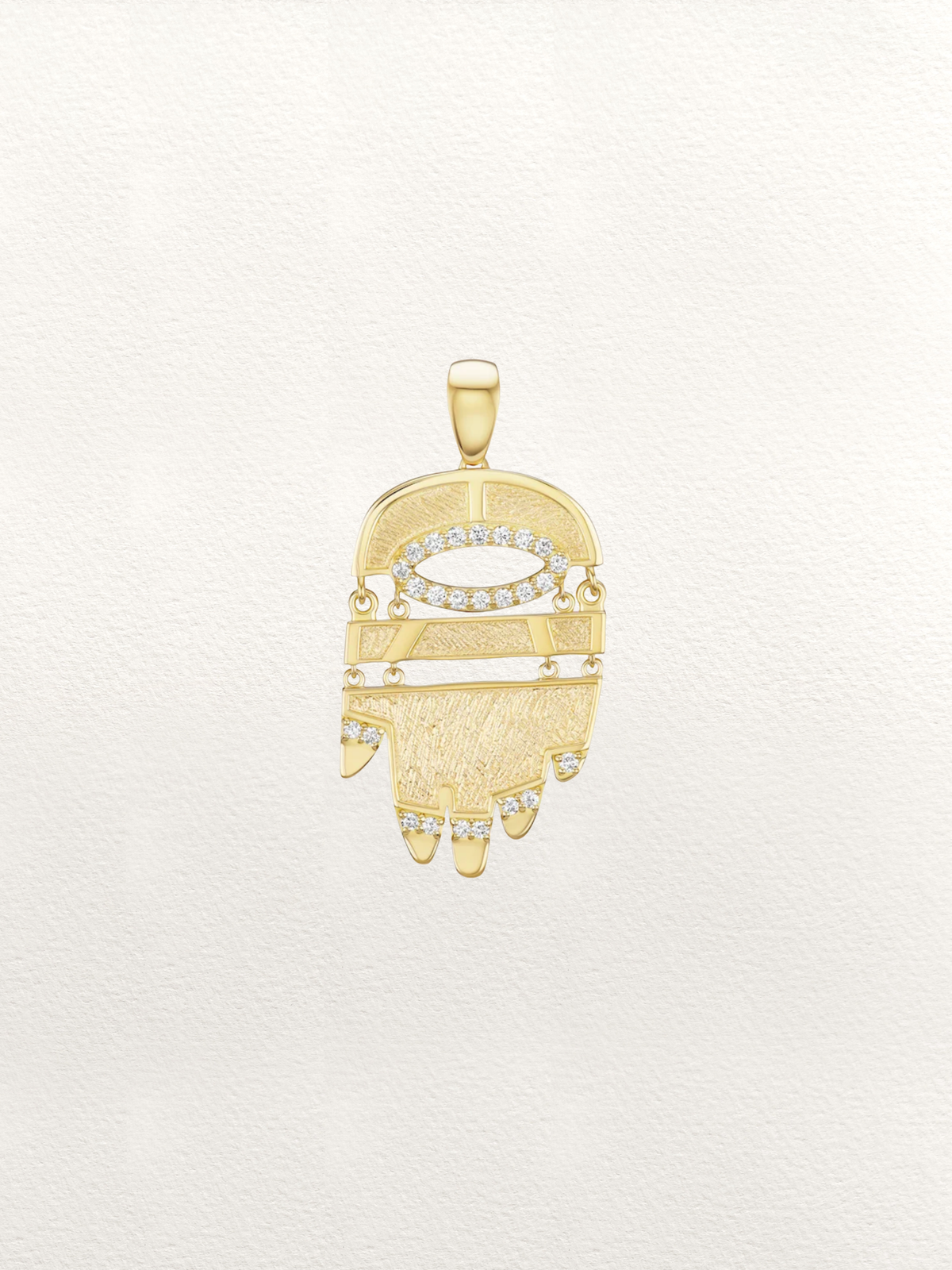 Grand Golden Hamsa with Diamonds