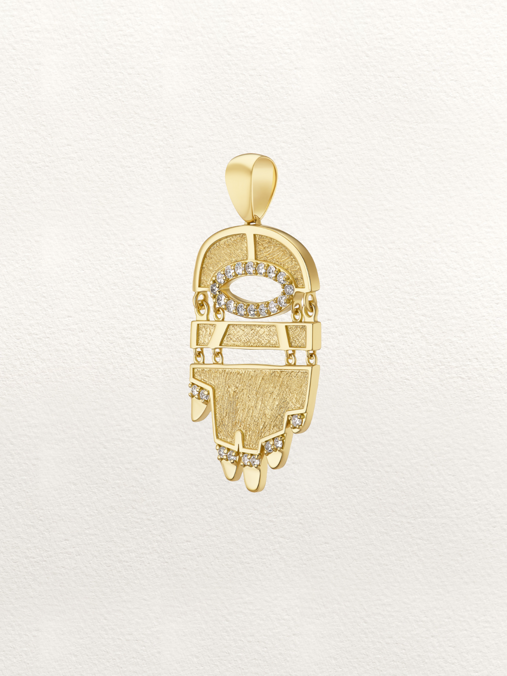 Grand Golden Hamsa with Diamonds