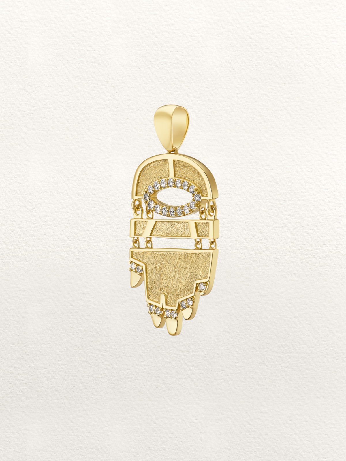 Grand Golden Hamsa with Diamonds
