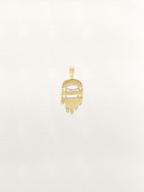 Golden Hamsa with Diamonds
