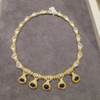 Blue Sapphire Cabachon Necklace