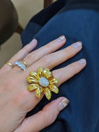 Gold Daisy Flower Ring