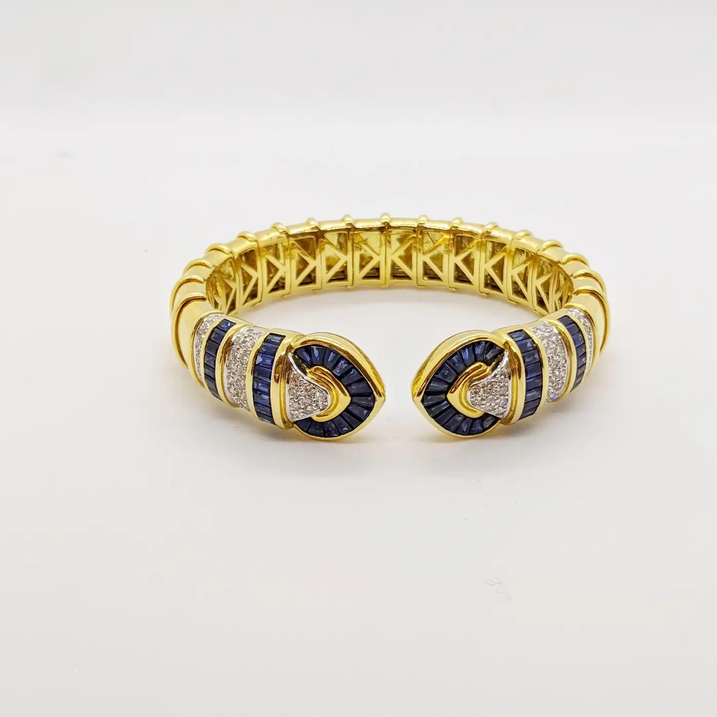 Sapphire Meeting Hearts Cuff