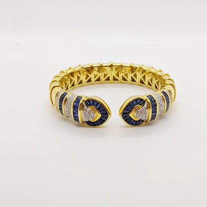 Sapphire Meeting Hearts Cuff