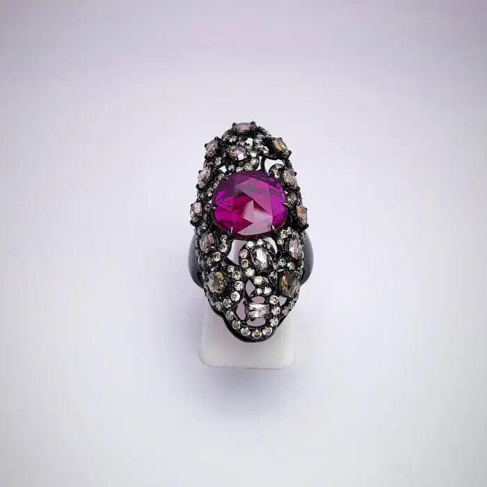 Black Gold Ruby Ring