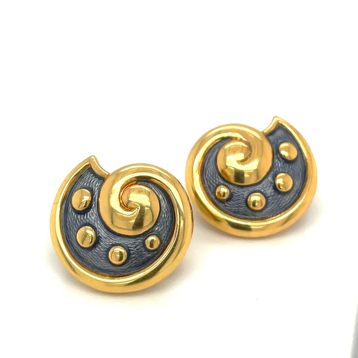 Guilloché Seashell Earrings
