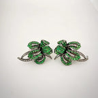 Tsavorite Orchid Earrings
