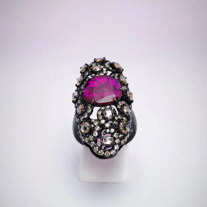 Black Gold Ruby Ring