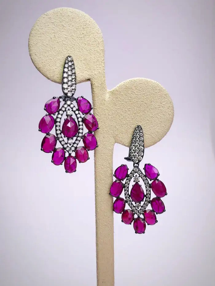 Ruby Drop Earrings