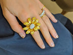 Gold Daisy Flower Ring
