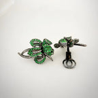 Tsavorite Orchid Earrings