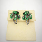 Tsavorite Orchid Earrings