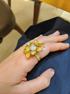 Gold Daisy Flower Ring