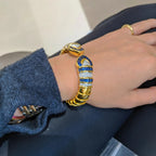 Sapphire Meeting Hearts Cuff