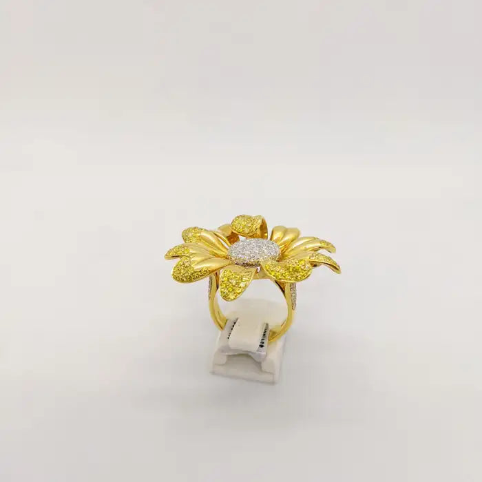 Gold Daisy Flower Ring