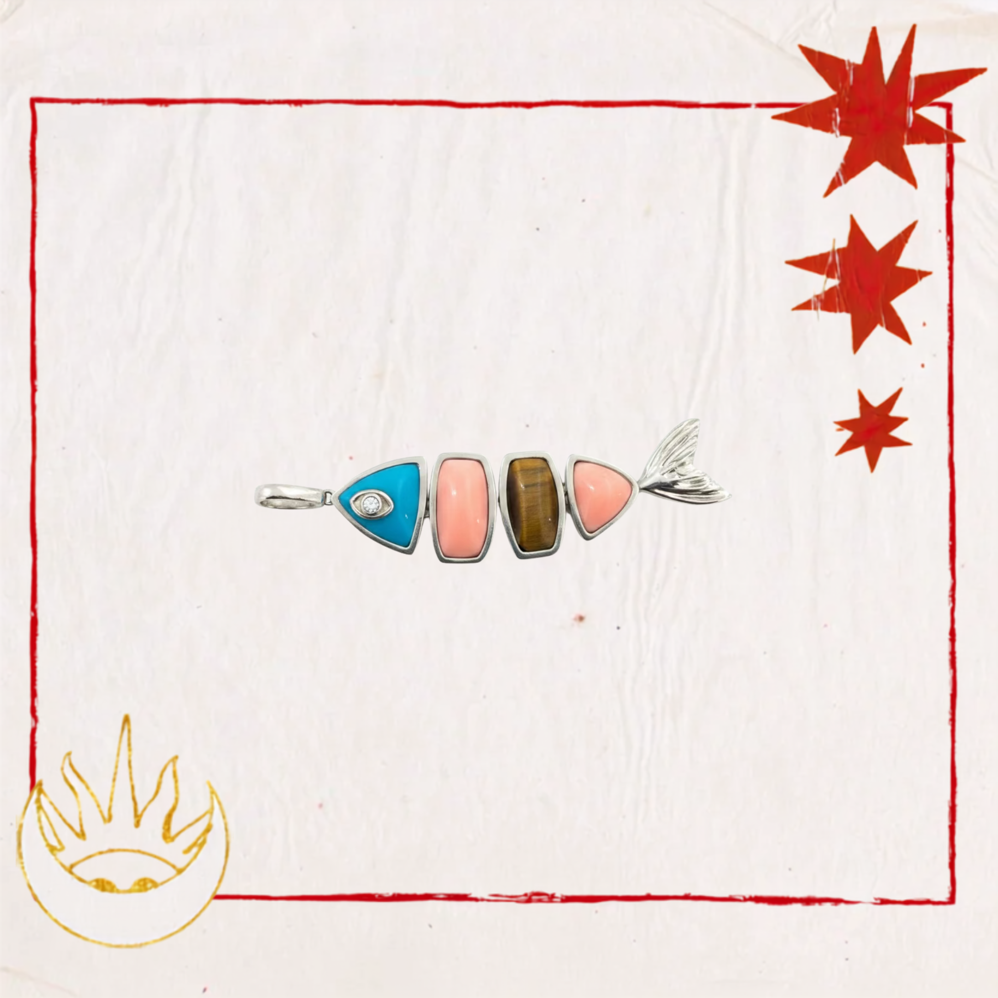 The Inlay Fortune Fish - Desert Rose
