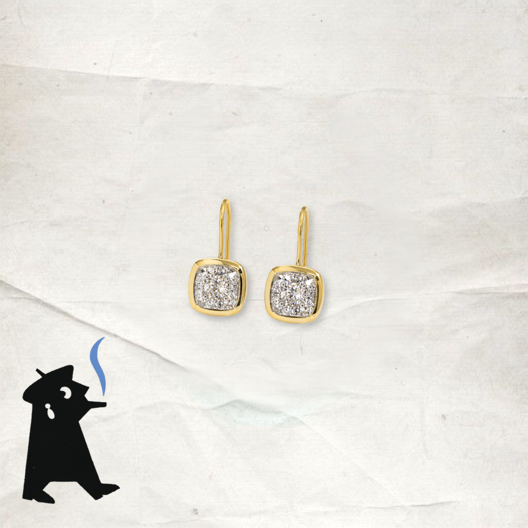 Cushion Drop Earrings